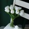 10Pcs Fake White Tulips Artificial Flowers Bouquet, Realistic Faux Tulip Stems That Look Real,Tulipanes Artificiales para Decoracion for Vase,Home Table Decor, Wedding
